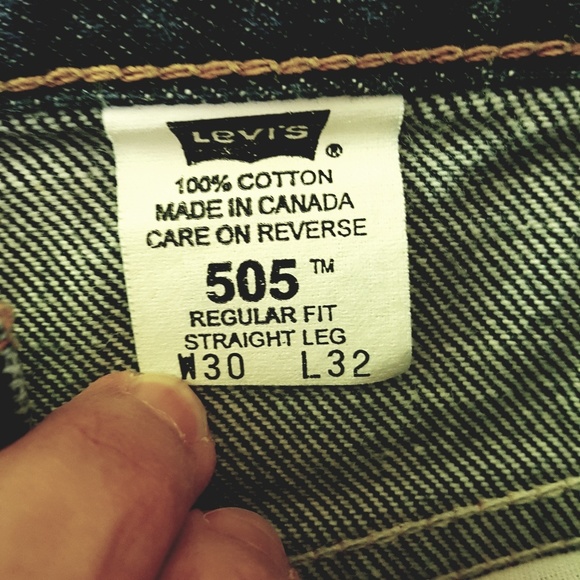 Levi's // 505 Cut Off High-Rise Dark Denim Shorts - Picture 7 of 8